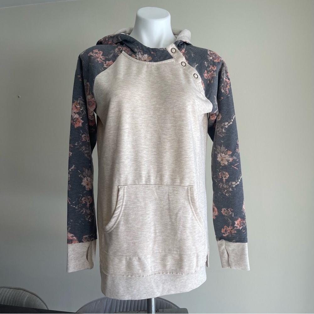 Maurices Floral Snap Hoodie